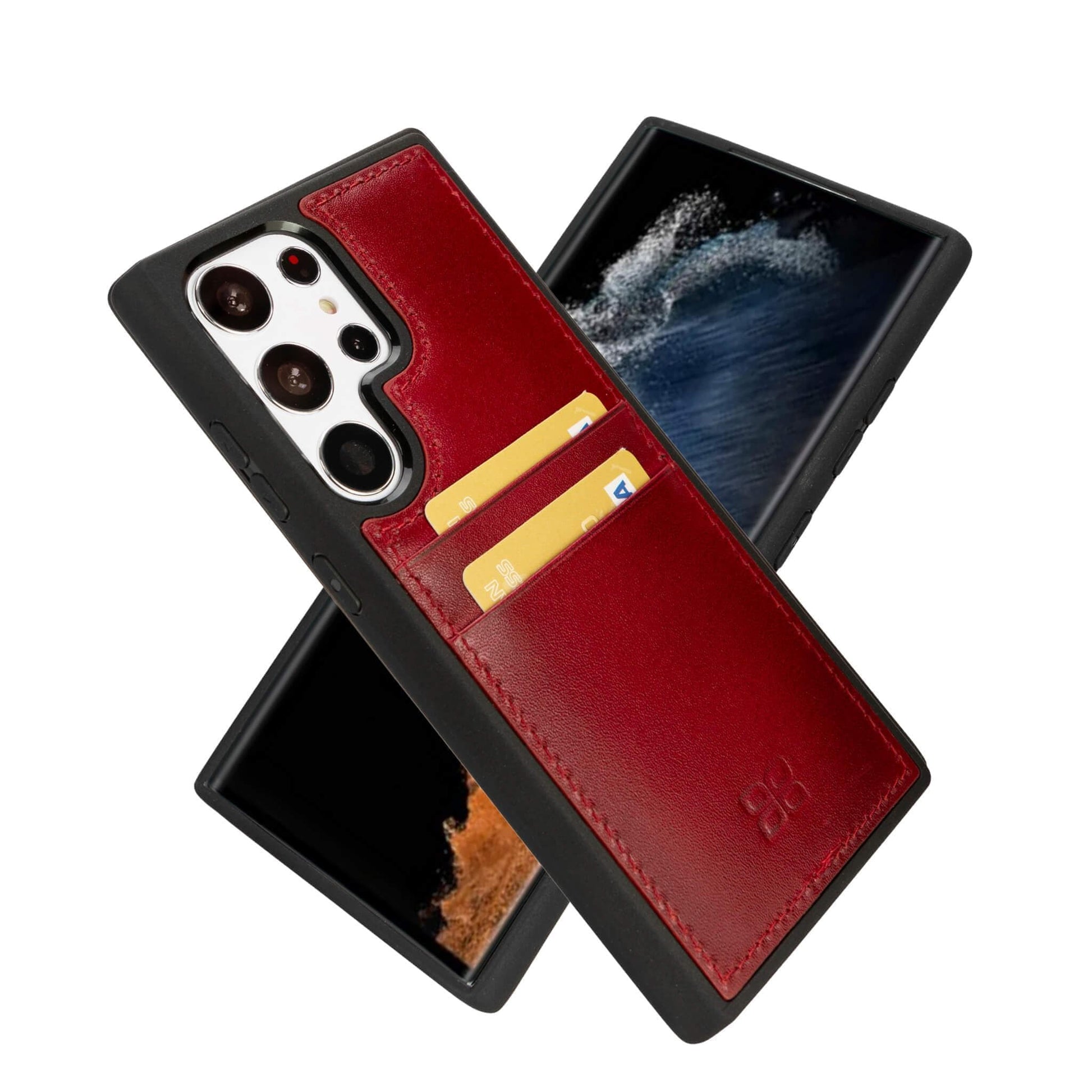 Bouletta Samsung Galaxy S24 Series Leather Case with Card Holder - FXCP Galaxy S24 / Red