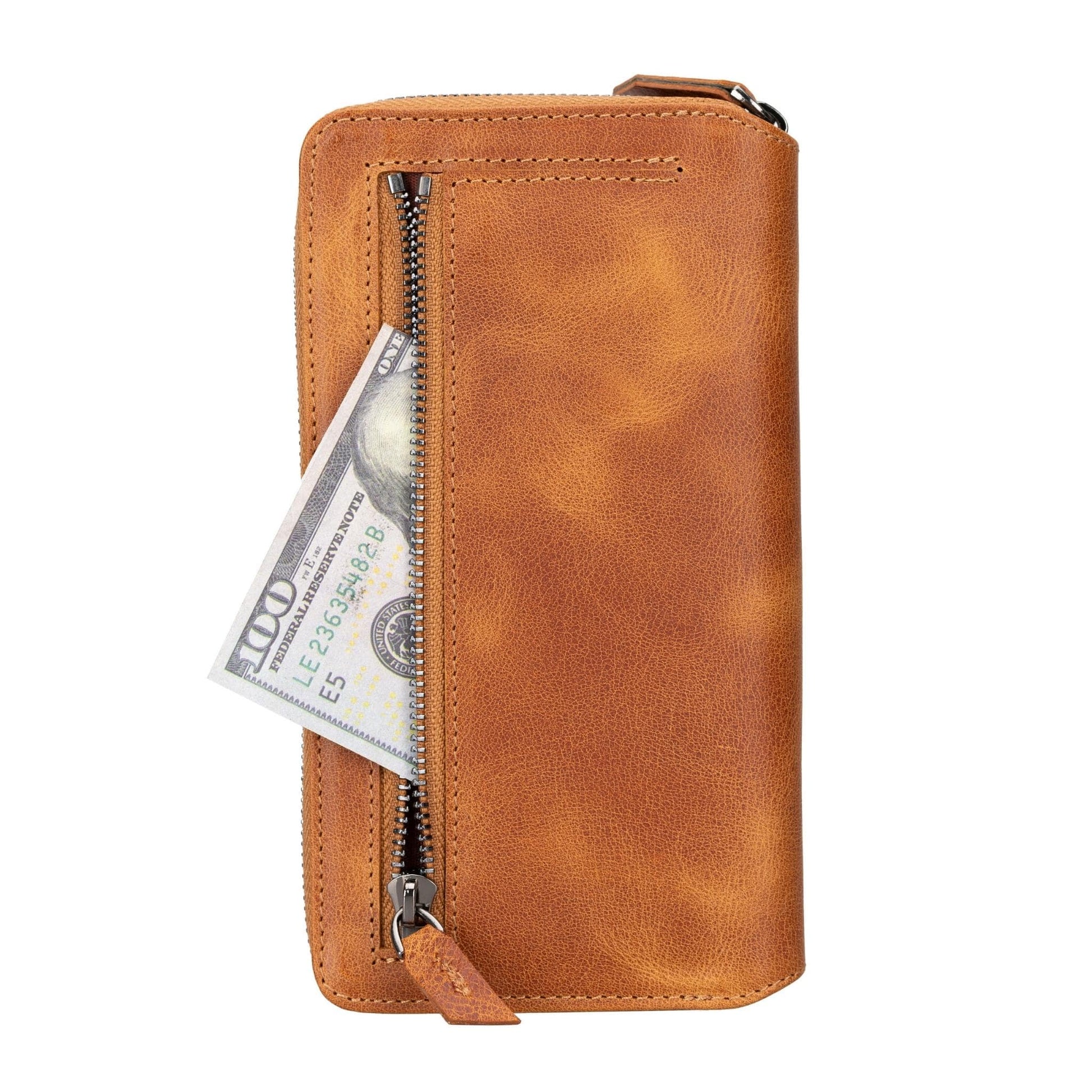 Bouletta Samsung Galaxy S24 Series Zippered Leather Wallet Cases - PMW