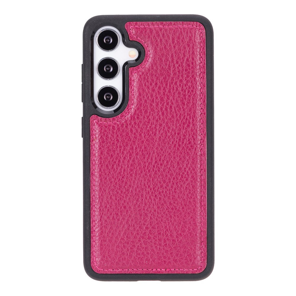 PLM Flexible Leather Back Cover for Samsung Galaxy S24 Plus Fuchsia