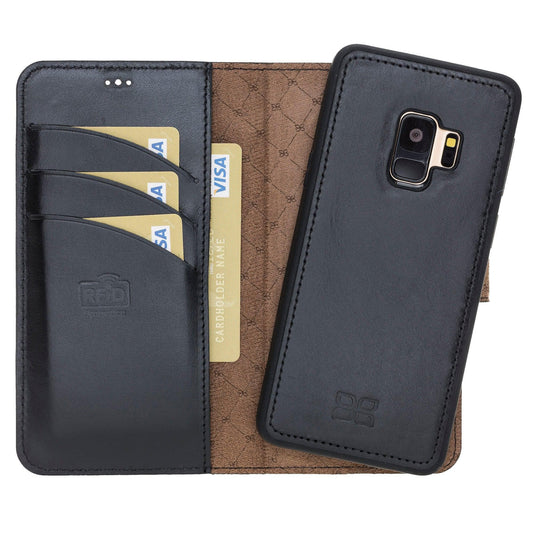 Bouletta Samsung Galaxy S9 Series Leather Detachble Magic Wallet Case Samsung S9 / Rsutic Black