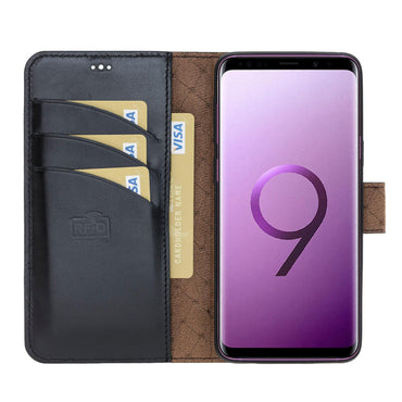 Bouletta Samsung Galaxy S9 Series Leather Detachble Magic Wallet Case Samsung S9 / Rsutic Black