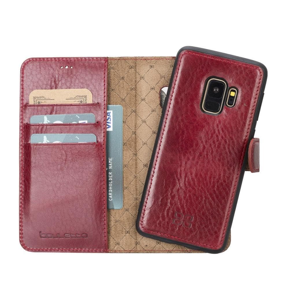 Bouletta Samsung Galaxy S9 Series Leather Detachble Magic Wallet Case - MW Samsung S9 / Vegetal Red