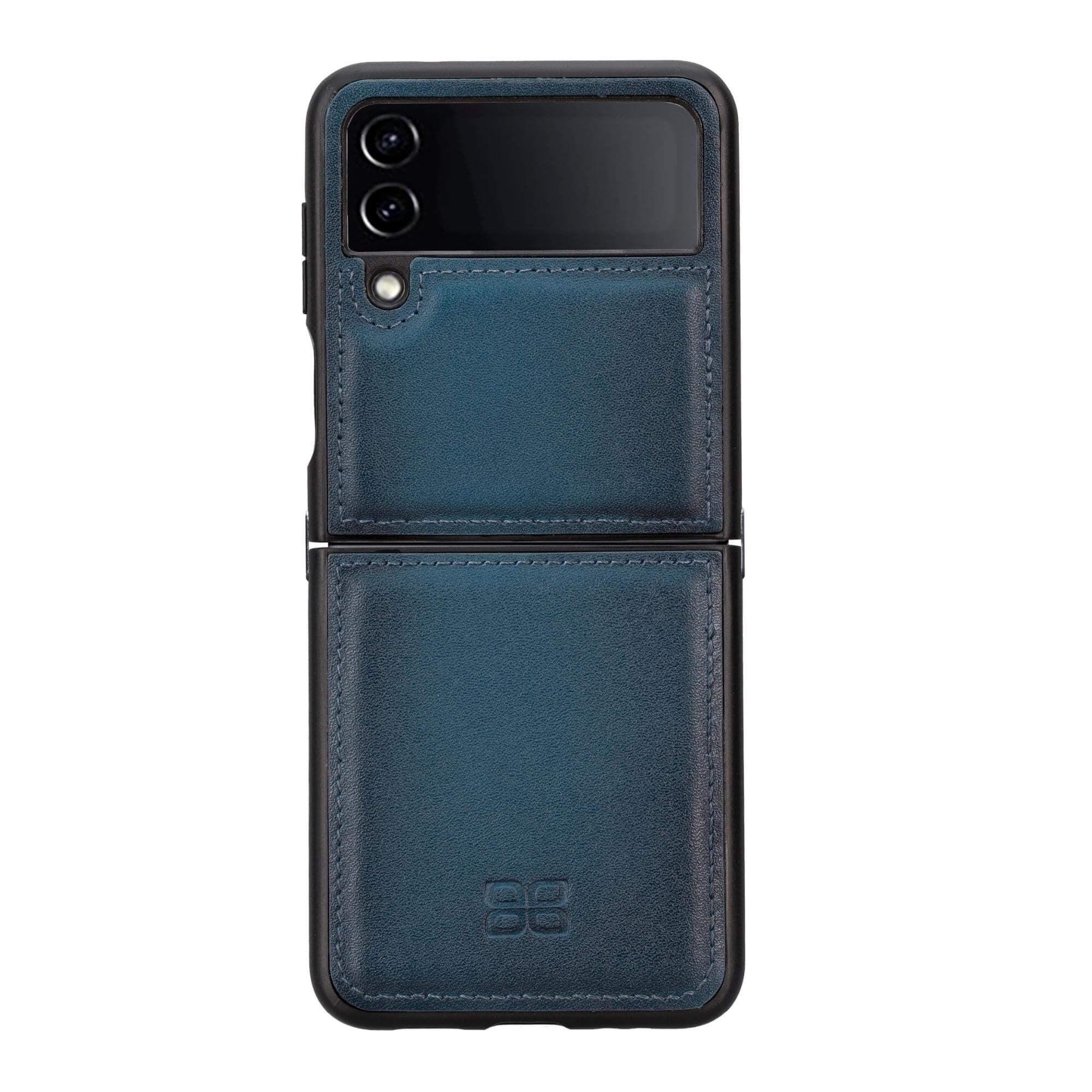 Bouletta Samsung Galaxy Z Flip 4 Leather Back Cover Case - FXC Blue / Samsung Galaxy Z Flip 4