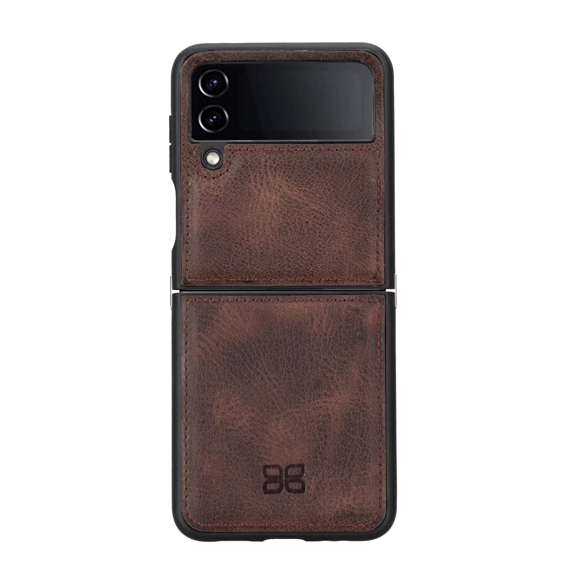 Bouletta Samsung Galaxy Z Flip 4 Leather Back Cover Case - FXC Brown / Samsung Galaxy Z Flip 4