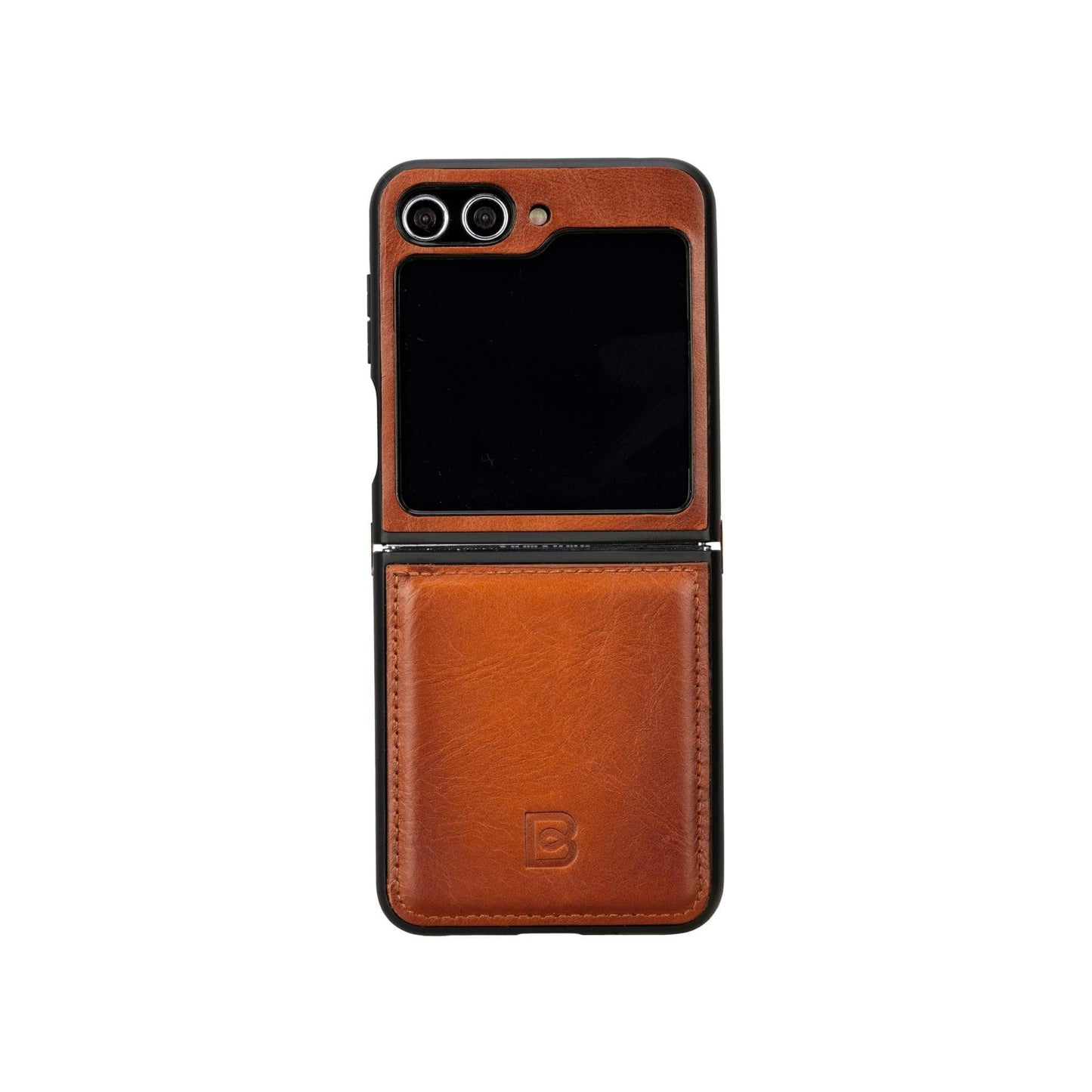 Bouletta Samsung Galaxy Z Flip 5 Leather Back Cover Case - FXC - Pre Order Tan / Samsung Galaxy Z Flip 5