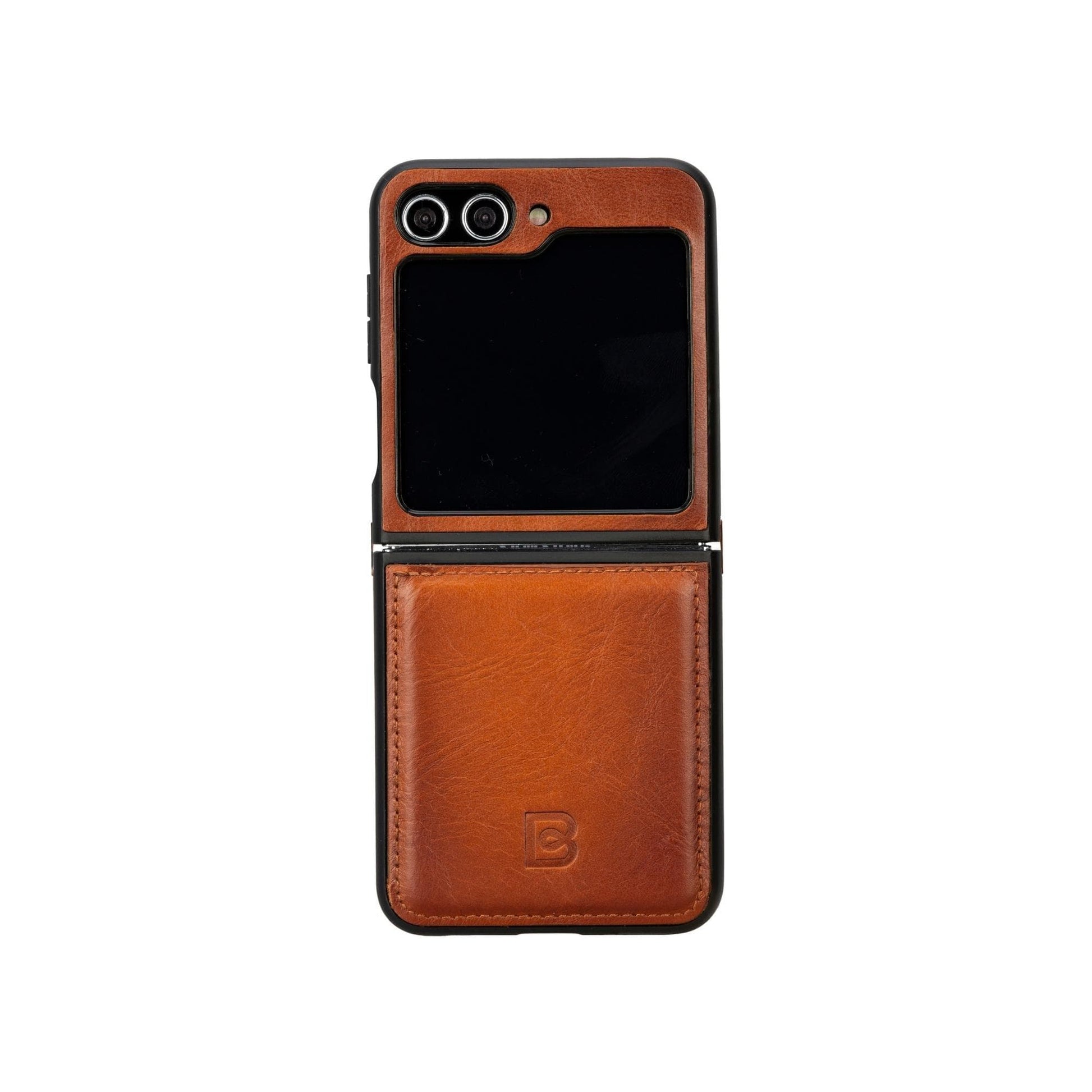 Bouletta Samsung Galaxy Z Flip 5 Leather Back Cover Case - FXC - Pre Order Tan / Samsung Galaxy Z Flip 5