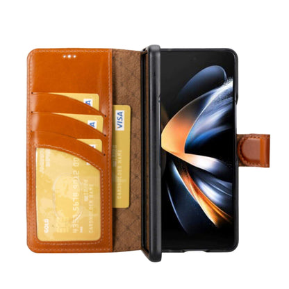 Bouletta Samsung Galaxy Z Fold 4 Detachable Leather Wallets - MW Tan / Samsung Galaxy Z Fold 4