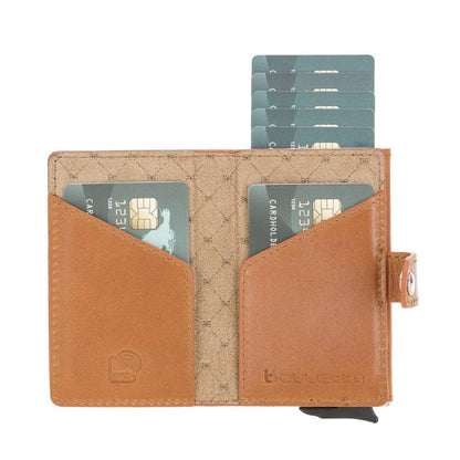 Bouletta Terry Coin Leather Mechanical Card Holder