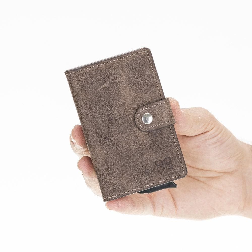 Bouletta Terry Coin Leather Mechanical Card Holder