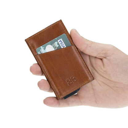 Bouletta Torres Leather Mechanical Card Holder