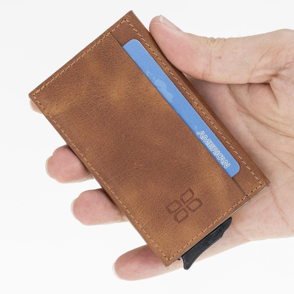 Bouletta Torres Leather Mechanical Card Holder