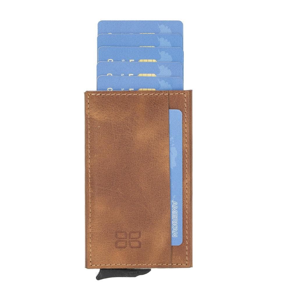 Bouletta Torres Leather Mechanical Card Holder