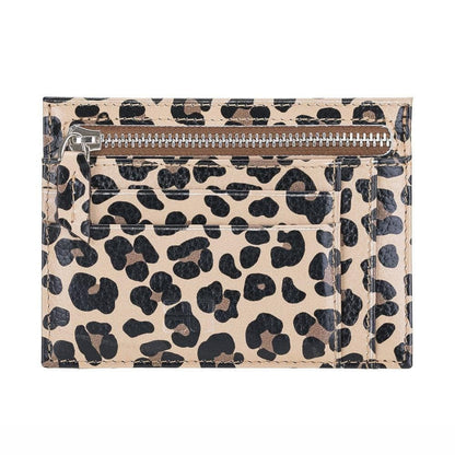 Bouletta Zip Leather Card Holder Leopar