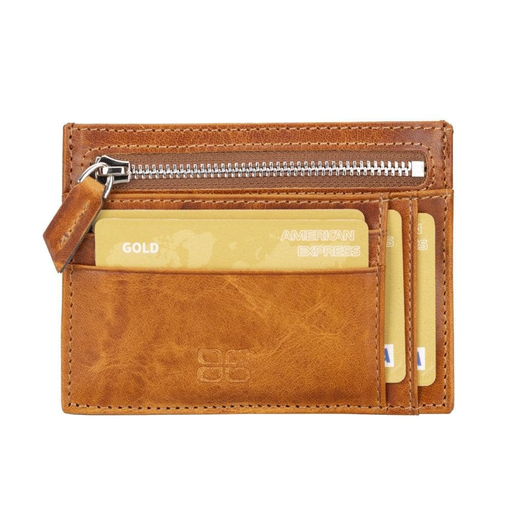 Bouletta Zip Leather Card Holder Vegetal Tan / Leather